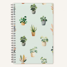 Zimmerpflanzen-Muster Botanisches Design für Innen Notizblock
