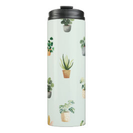 Zimmerpflanzen-Muster Botanisches Innenraum-Pflanz Thermosbecher