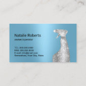 Zimmerreinigung Haushaltshilfe Elegantes blau Visitenkarte (Rückseite)