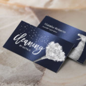 Zimmerreinigung Haushaltshilfe Moderne Marine Blau Visitenkarte