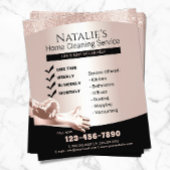 Zimmerreinigung Haushaltshilfe Moderne Rose Gold Flyer