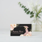 Zimmerreinigung Haushaltshilfe Moderner Blumenschw Visitenkarte (Stehend Vorderseite)