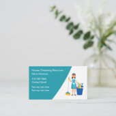 Zimmerreinigung Haushaltshilfe Moderner Visitenkarte (Stehend Vorderseite)