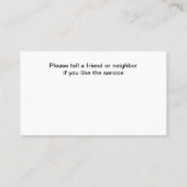 Zimmerreinigung Haushaltshilfe Moderner Visitenkarte (Rückseite)