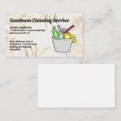 Zimmerreinigungswerkzeuge im Eimer Visitenkarte (Vorne/Hinten)