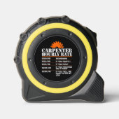 Zimmerstundenpreise Maßband (Vorderseite)