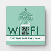 Zimmervermietung Hostel WiFi Schild Fotoplatte (Vorderseite)