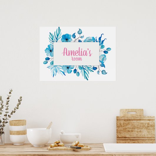 Zimmerzeichen für Mädchen Poster (Küche)