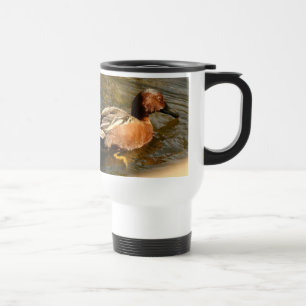 Zimt-aquamarine Enten-Tasse Reisebecher