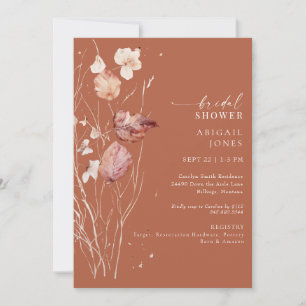 Zimt-Herbst-Gold-Text-Braut-Einladung Einladung