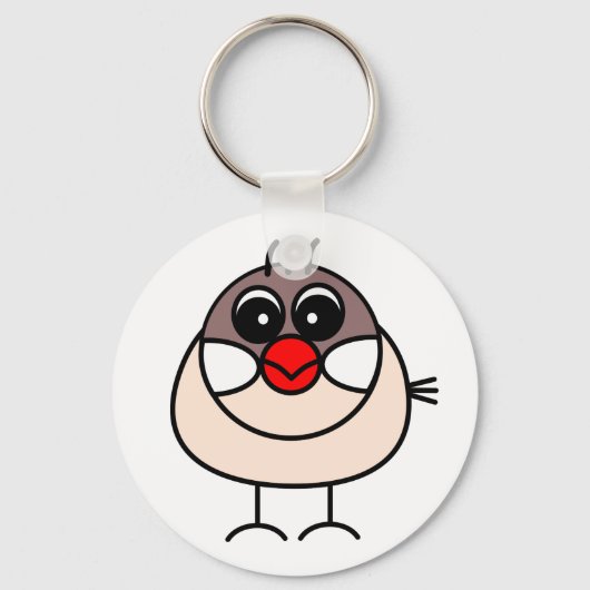 Zimt-Java-Spatz Schlüsselanhänger (Vorderseite)