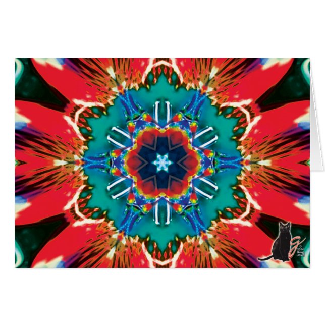 Zimt-Kaleidoskop-Karte (Vorderseite (Horizontal))