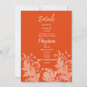 Zimt-Orangen-weiße Blumen-Spitze Details Programm (Vorderseite)