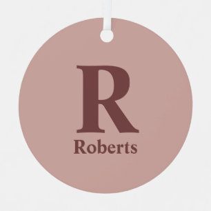 Zimt-Rosen-Initial/Erstname/Familienname Ornament Aus Metall