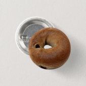 Zimt-Rosinen-Bagel Pinback Knopf Button (Vorne & Hinten)