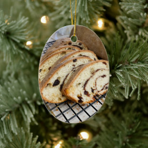 Zimt-Rosinen-Brot Keramik Ornament