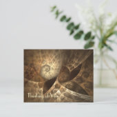 Zimt-u. Ingwer-Fraktal-Kunst Postkarte (Stehend Vorderseite)