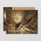 Zimt-u. Ingwer-Fraktal-Kunst Postkarte (Vorne/Hinten)