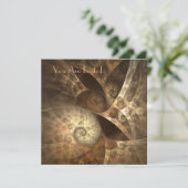 Zimt-u. Ingwer-Fraktal-Party lädt ein Einladung (Stehend Vorderseite)