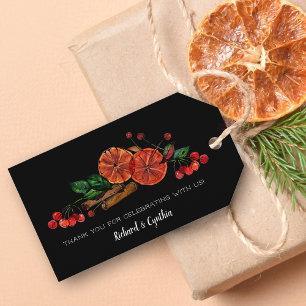 Zimt und Orangen Weihnachtsgeschenk Geschenkanhänger
