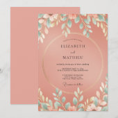 Zimtblättrige Hochzeit Einladung (Vorne/Hinten)