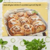 Zimtbrötchen Rezept Geschirrtuch (Gefaltet)