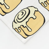 Zimtgebäck-Honig-Brötchen-niedlicher Fleecedecke (Ecke)