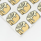 Zimtgebäck-Honig-Brötchen-niedlicher Fleecedecke (Ecke)