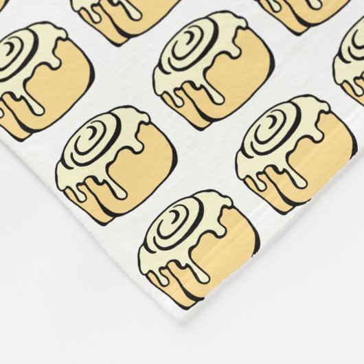 Zimtgebäck-Honig-Brötchen-niedlicher Fleecedecke (Ecke)