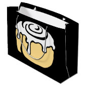 Zimtgebäck-Honig-Brötchen-niedliches Große Geschenktüte (Rückseite Schrägansicht)