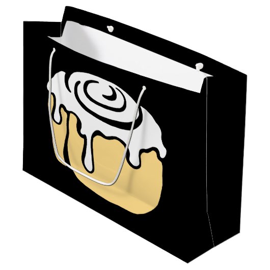 Zimtgebäck-Honig-Brötchen-niedliches Große Geschenktüte (Vorderseite Schrägansicht)