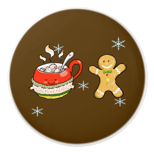 Zimtkakao & Lebkuchen Keramikknauf (Vorderseite)
