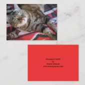 Zimtkatze aceo ATC Visitenkarte (Vorne/Hinten)