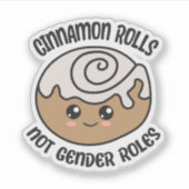 Zimtrollen nicht geschlechtsspezifische Rollen Aufkleber (Vorderseite)