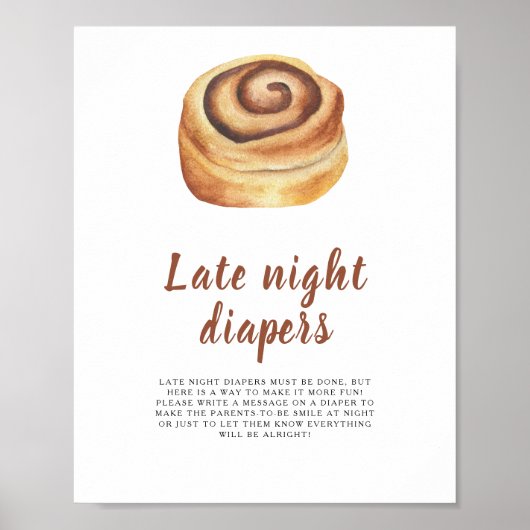Zimtschnecke - Late-Night-Windeln-Spiel Poster (Vorne)