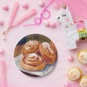 Zimtschnecken-Bäckerei-Gemälde Pappteller (Party)
