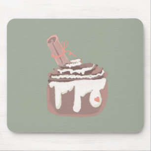 Zimtschnecken-Dessert handgezeichnete Kunst Mousepad