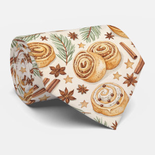 Zimtschnecken und Gewürze - Weihnachtsbäckerei Krawatte