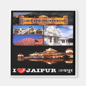 zIN003 i Liebe JAIPUR Indien, Asien, Kühlschrank Magnet (Vorne)