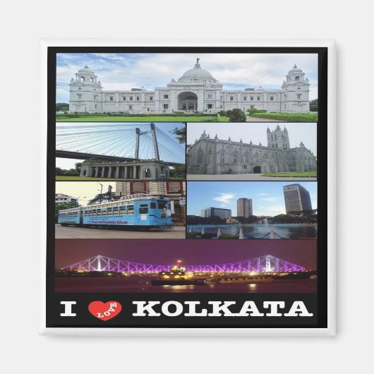 zIN004 KOLKATA, Indien, Asien, Kühlschrank Magnet (Vorne)