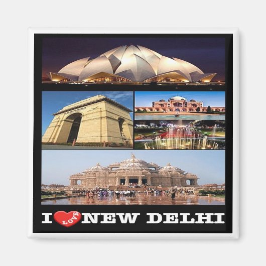 zIN005 i Liebe NEU DELHI, Indien, Asien, Kühlschra Magnet (Vorne)