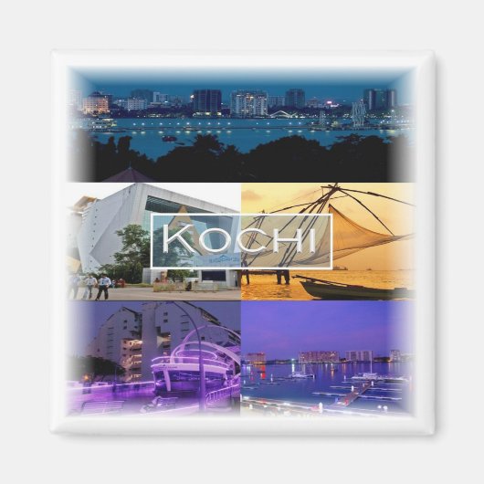 zIN007 KOCHI, Indien, Asien, Kühlschrank Magnet (Vorne)