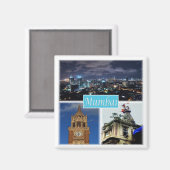 ZIN015 MUMBAI BOMBAY, Indien, Asien, Kühlschrank Magnet (Vorderseite/Rückseite)