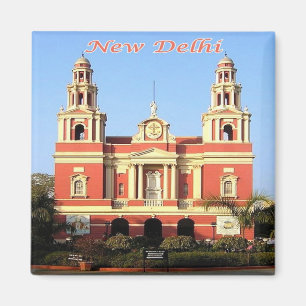 zIN019 SACRED HEART CATHEDRAL Neu Delhi, Kühlschra Magnet