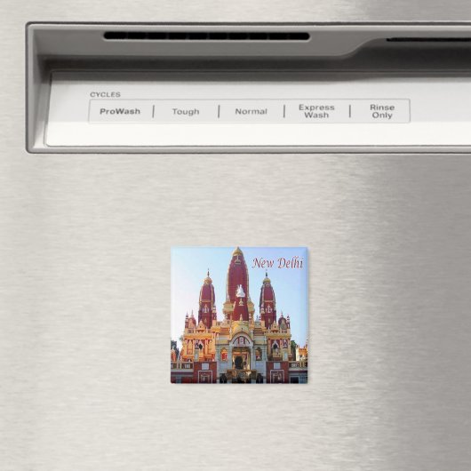 zIN022 Neu-Delhi LAXMINARAYAN TEMPLE Indien, Kühls Magnet (In Situ (Geschirrspüler))