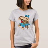 Zina and Mimo with a slice of pizza. T-Shirt (Vorderseite)