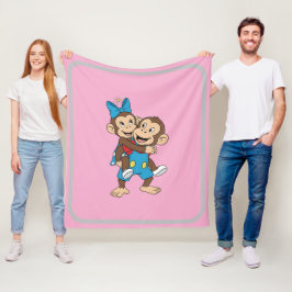 Zina auf Mimos Rücken Fleecedecke