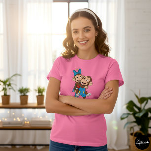Zina auf Mimos Rücken T-Shirt