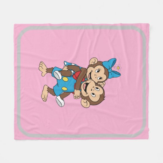 zina on mimo's back fleecedecke (Vorderseite (Horizontal))