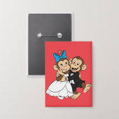 Zina und Mimo sind das Brautpaar. Button (Vorderseite/Rückseite)